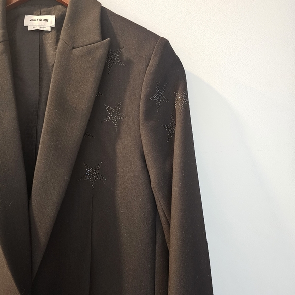 NWT Zadig & Voltaire Viva Strass Star Blazer 36 - Picture 8 of 12